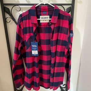 Dolomite W’s Checked Flannel Button Up Shirt, EU XXL, NWT